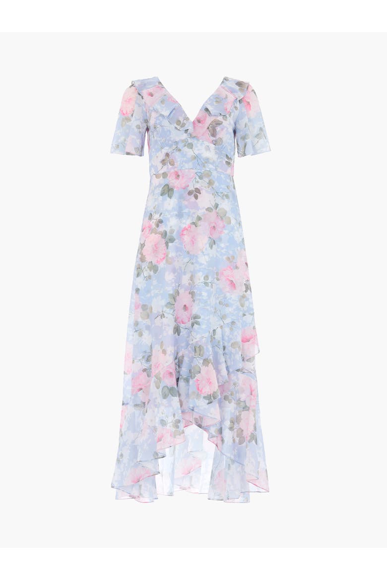 Camille's Garden V-Neck Ankle Gown, Alternate, color, Skylight