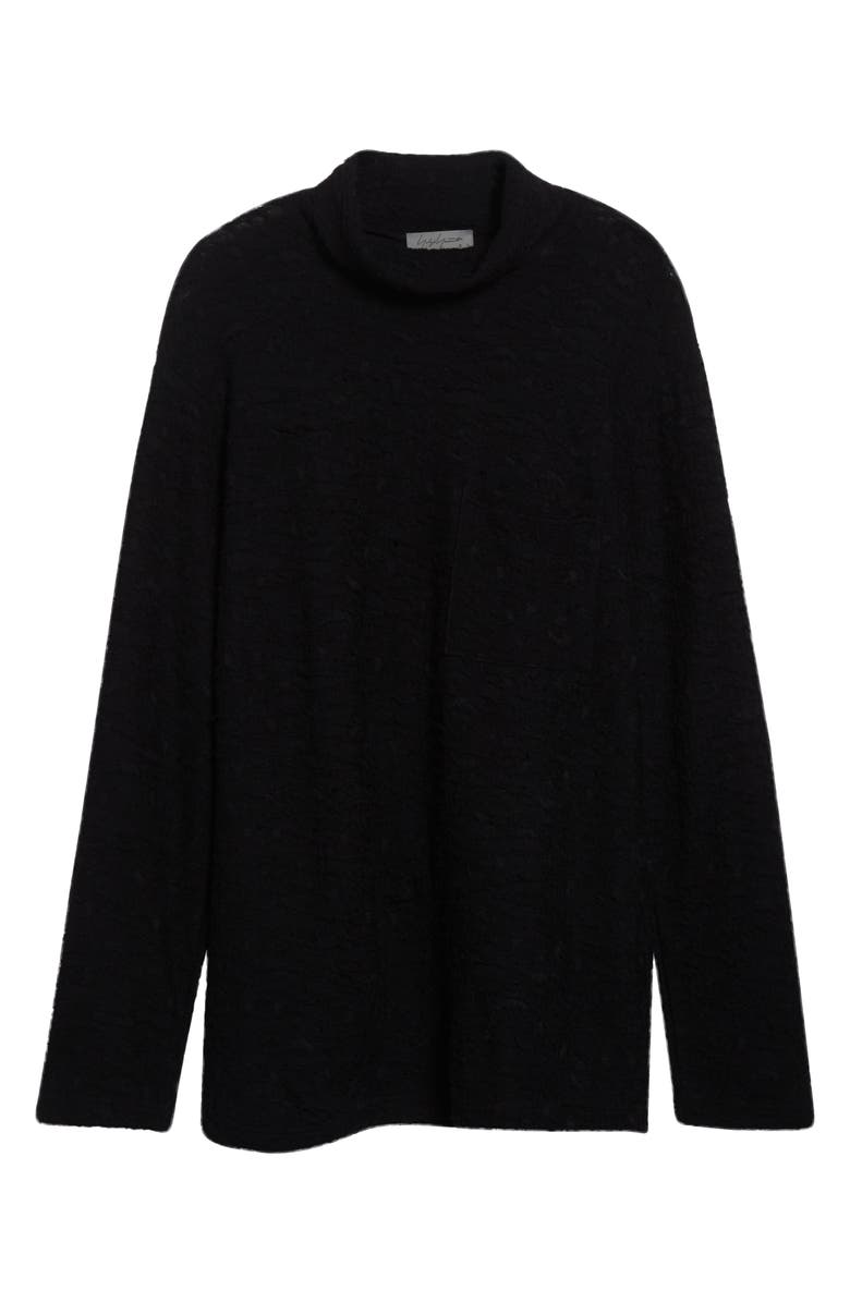 Yohji Yamamoto Wool Turtleneck Sweater, Alternate, color, Black