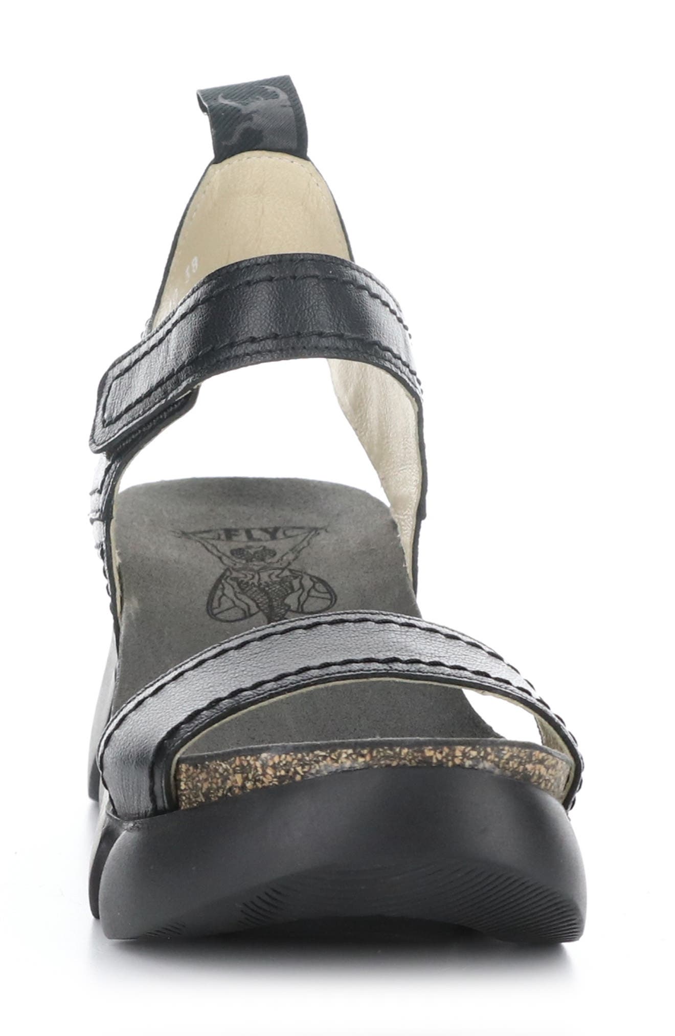 Sena Platform Sandal, Alternate, color, BLACK/ BLACK MOUSSE LEATHER