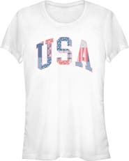 Lost Gods Juniors Lost Gods USA Patchwork Fill T Shirt
