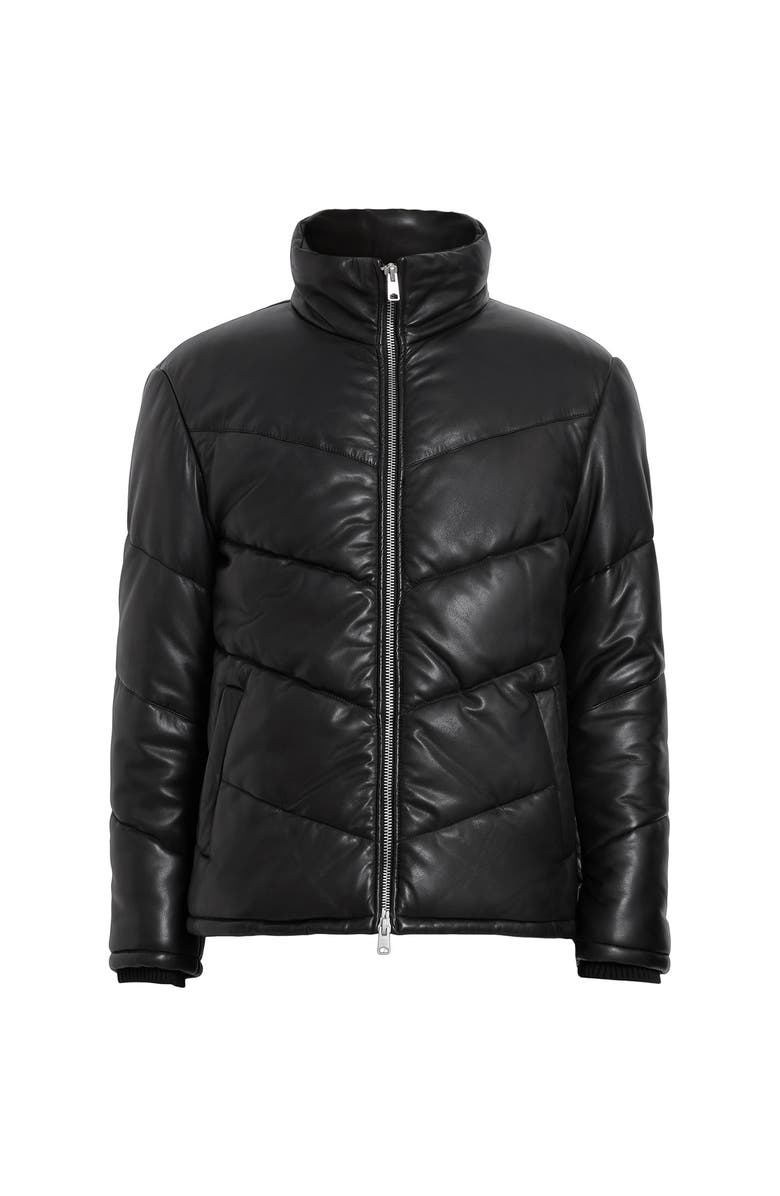 AllSaints Raya Leather Puffer Jacket, Alternate, color, 