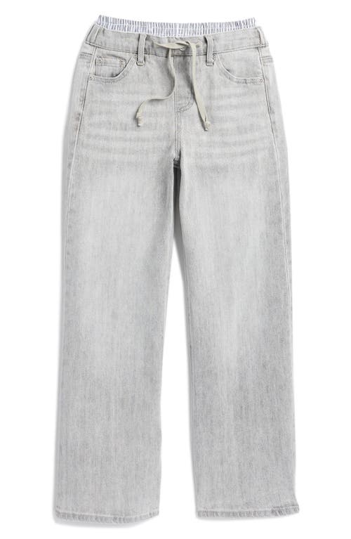 Tractr Kids' Boxer Wide Leg Jeans In Gray