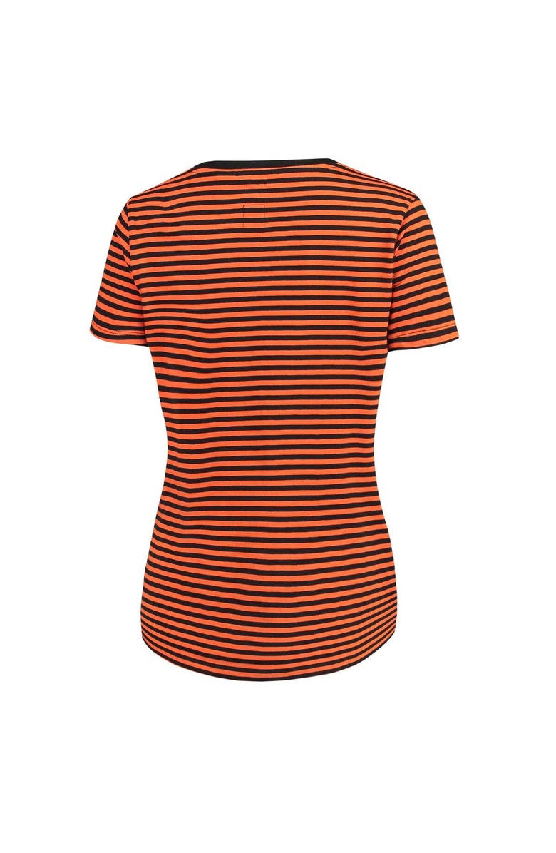 Levi's<sup>®</sup> Women's Levi's Orange/Black San Francisco Giants Striped V-Neck T-Shirt, Alternate, color, 