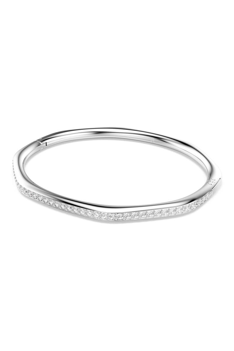 Dextera Crystal Bangle, Alternate, color, RHODIUM