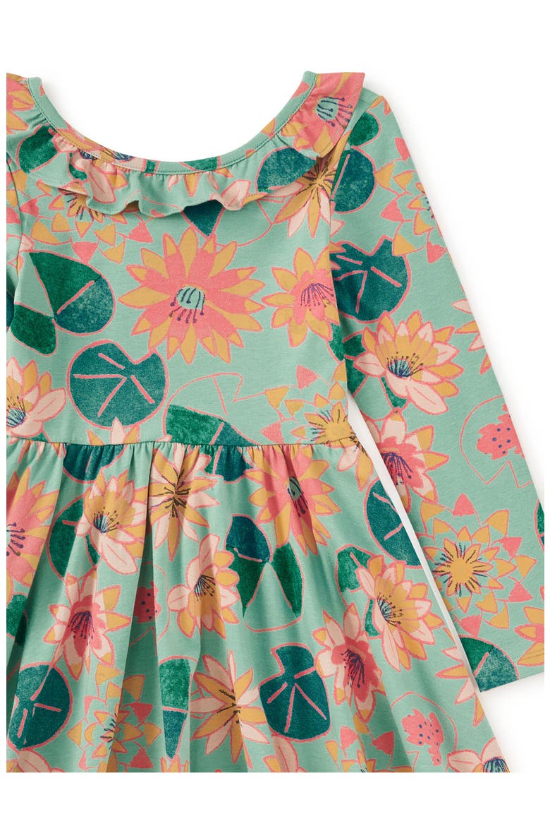 Ruffle Collar Ballet Dress, Alternate, color, Chalk Water Lillies