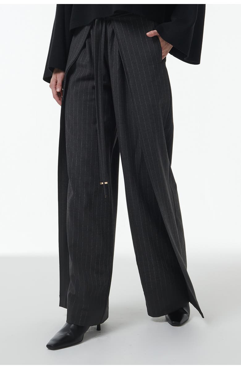 Leem Wide-Leg Trousers, Alternate, color, Grey