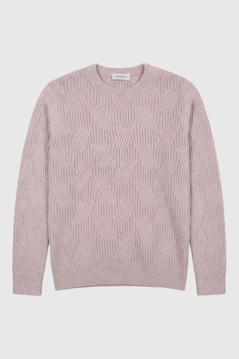 Men's Regular-fit Textured Crewneck Sweater