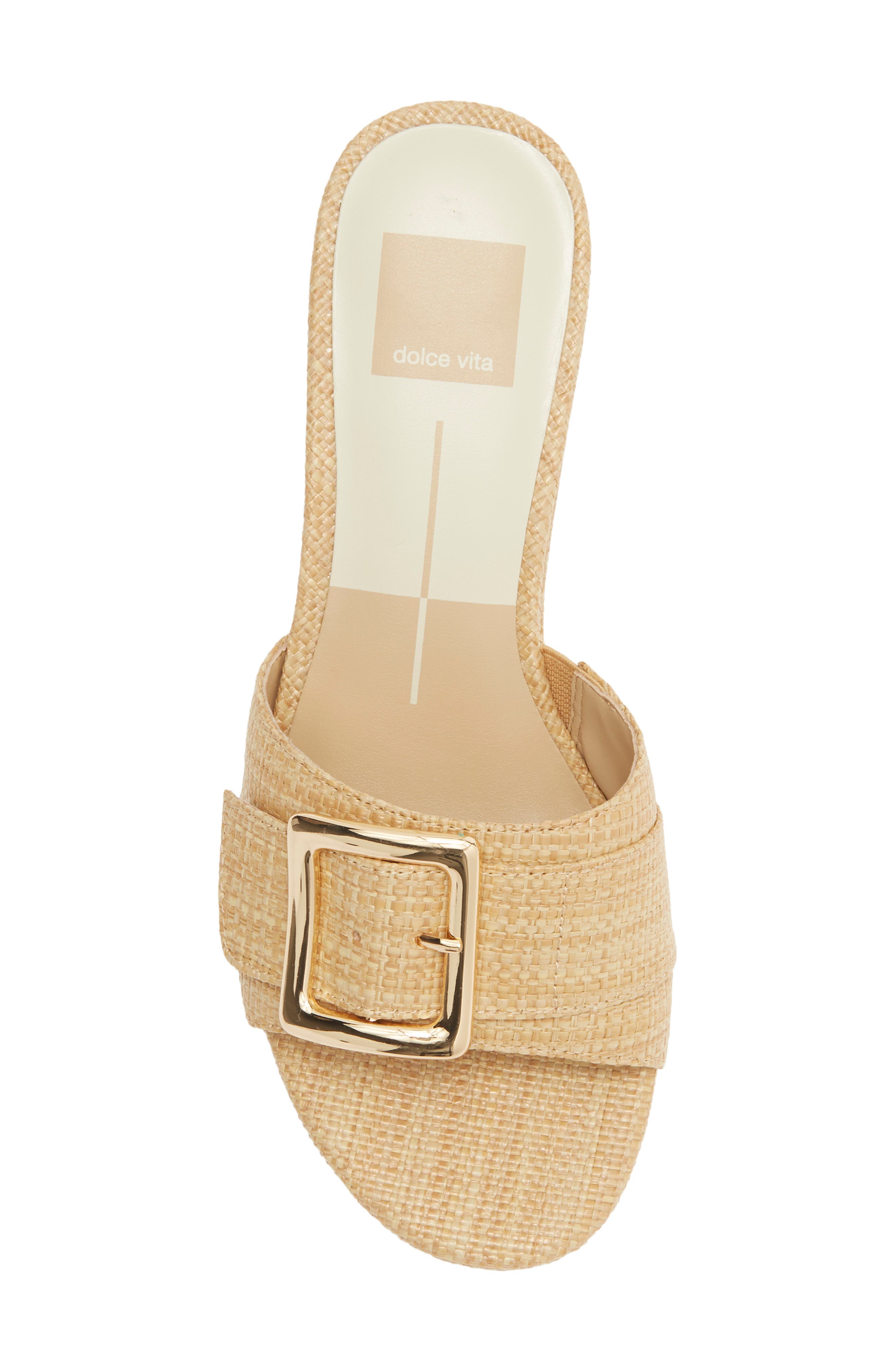 Talbot Wedge Slide Sandal, Alternate, color, NATURAL RAFFIA
