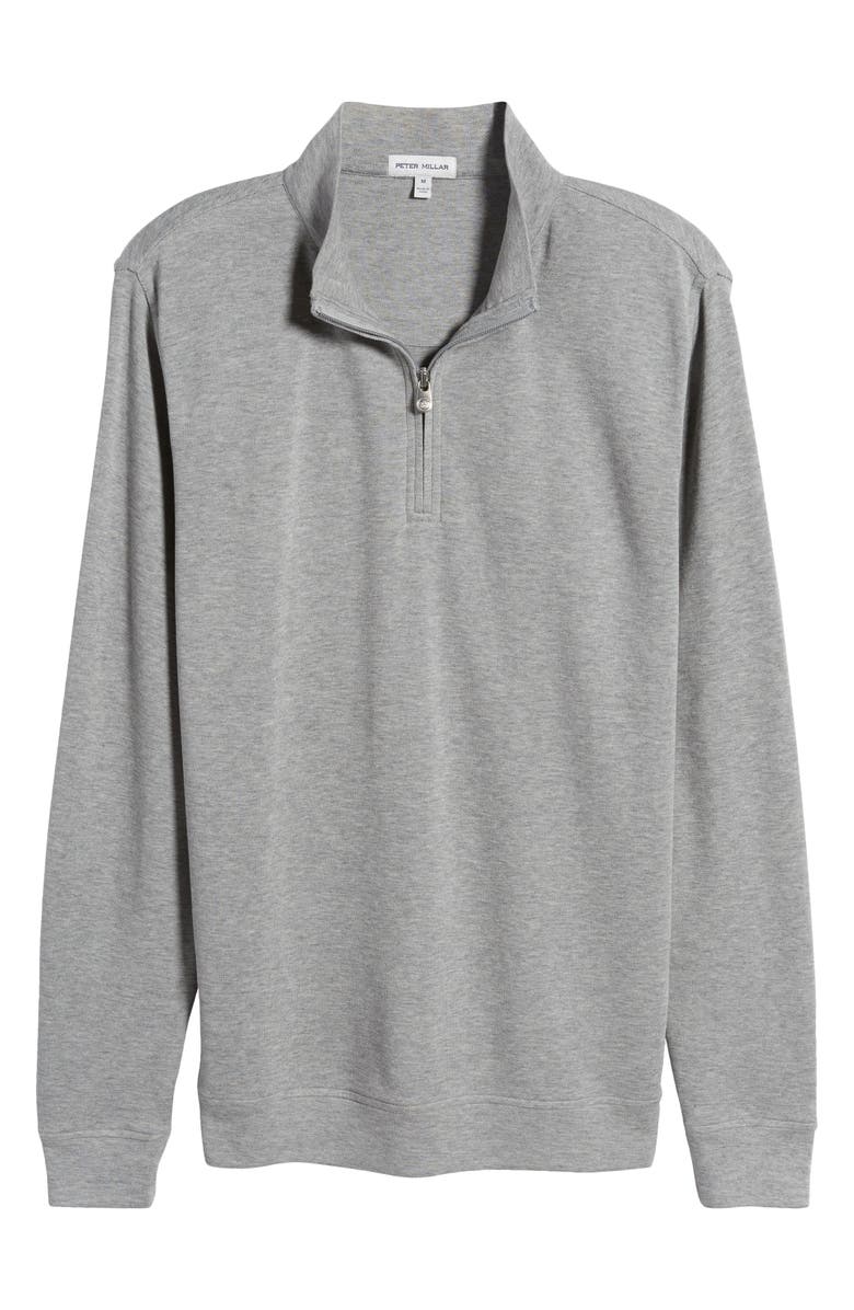 Peter Millar Crown Comfort Piqué Quarter Zip Pullover, Alternate, color, 
