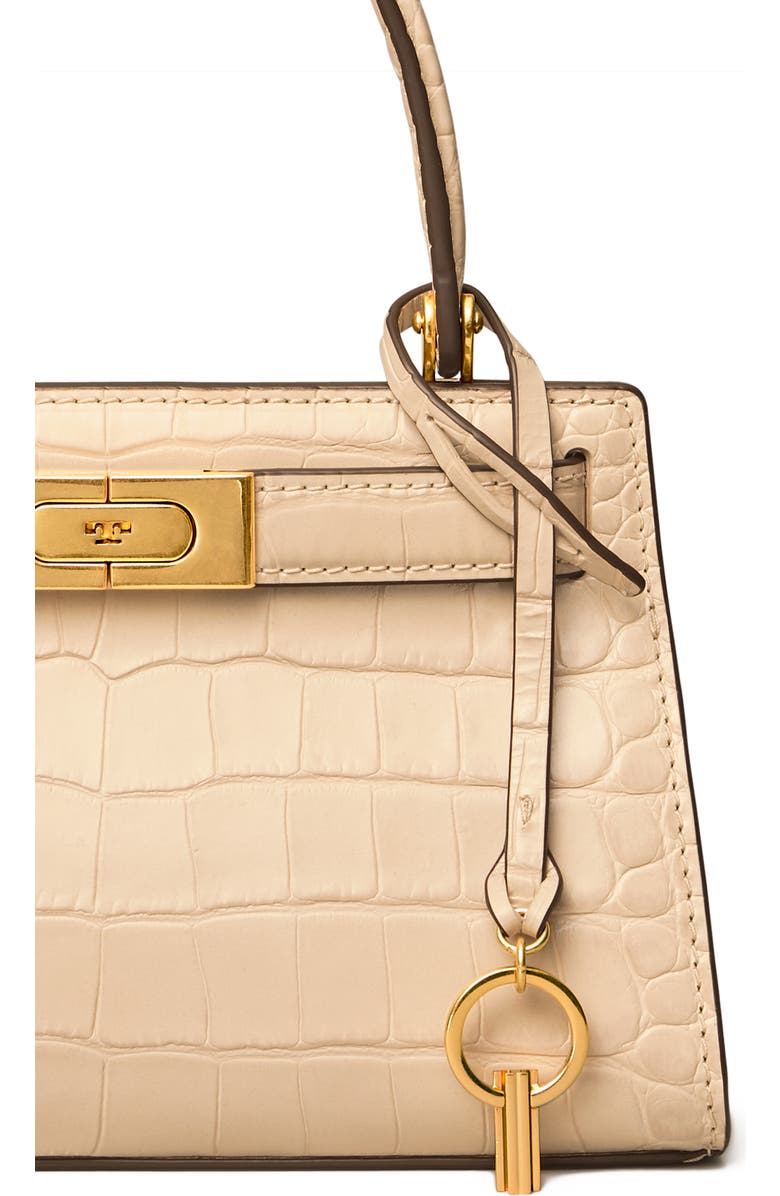 Tory Burch Lee Radziwill Croc Embossed Leather Tote, Alternate, color,