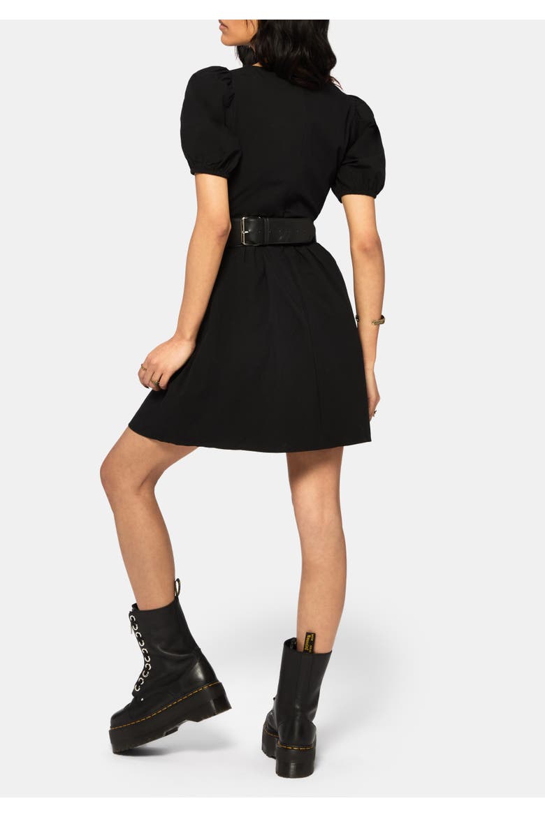 Orena Bat Mini Dress, Alternate, color, Black