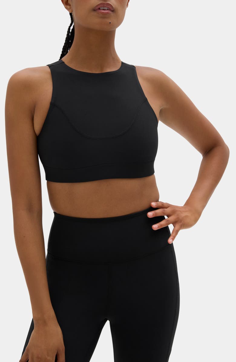 Halfdays Trail Sports Bra, Main, color, Black