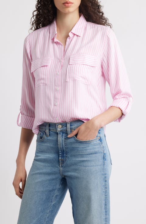 Fallon High-Low Button-Up Shirt