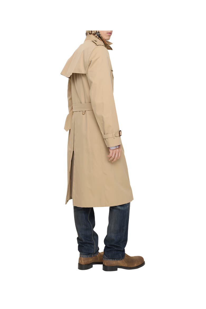 Long Kensington Heritage Trench Coat, Alternate, color, Honey beige