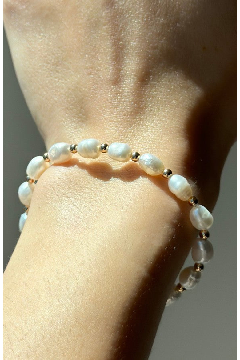Avery Pearl Bead Bracelet, Alternate, color, White