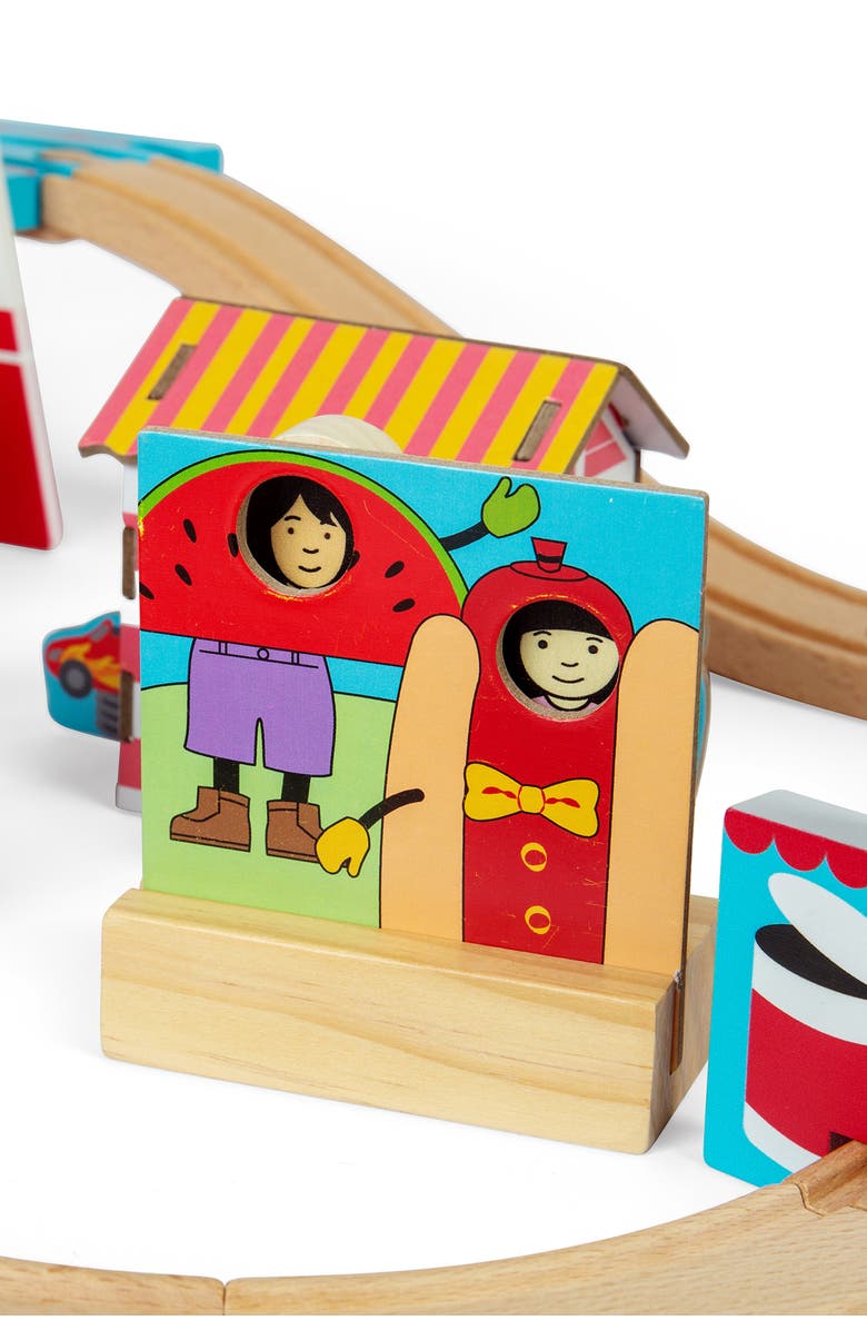 Bigjigs Rail Fun Fair Train Set, Alternate, color, Brown