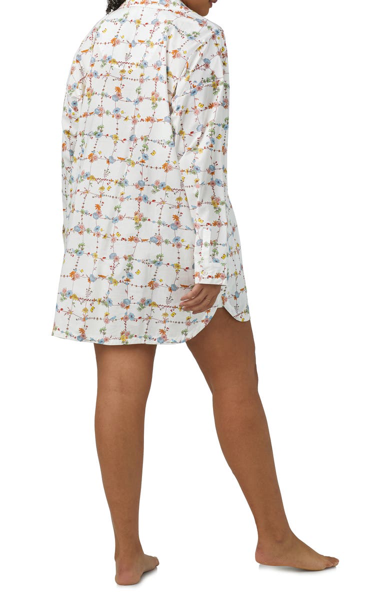 BedHead Pajamas Ballet Print Organic Cotton Long Sleeve Sleep Shirt, Alternate, color,