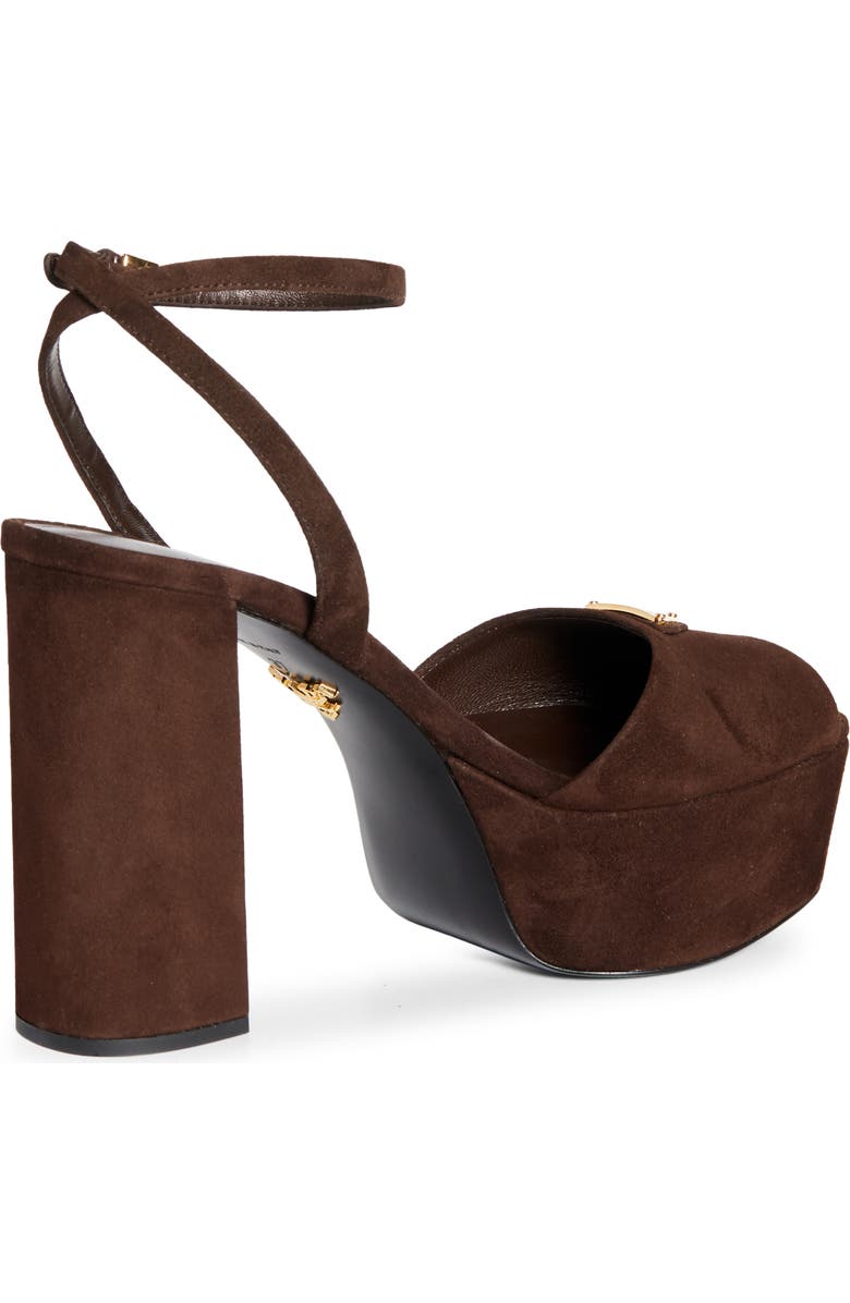 Prada Logo Platform Sandal, Alternate, color, Moro
