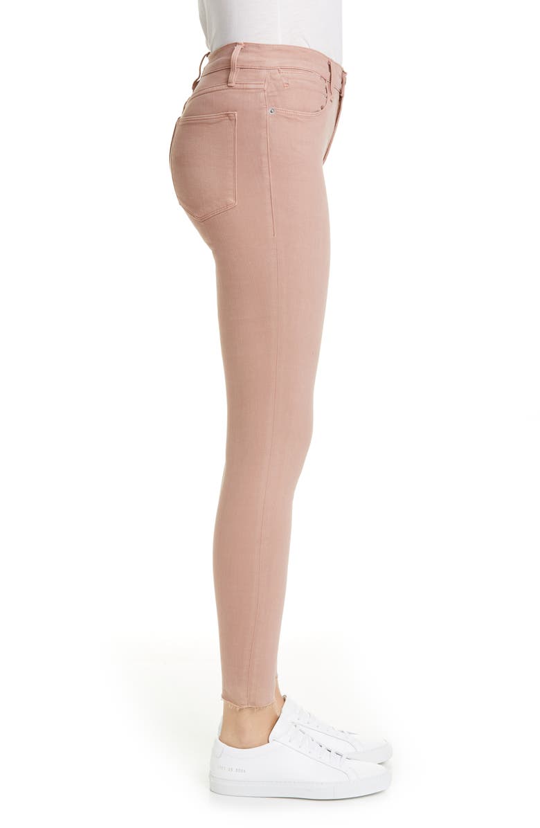 FRAME Le High Raw Edge Ankle Skinny Jeans, Alternate, color, 