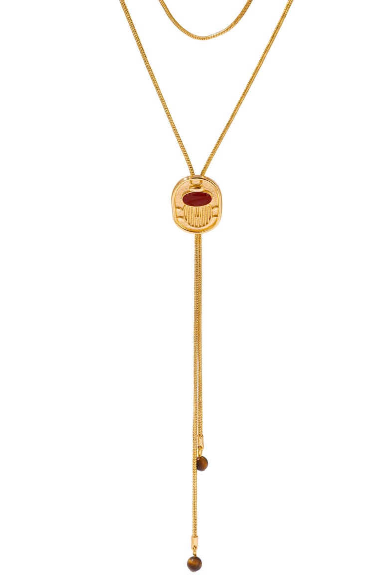 Beetle Bolero Necklace, Main, color, GOLD