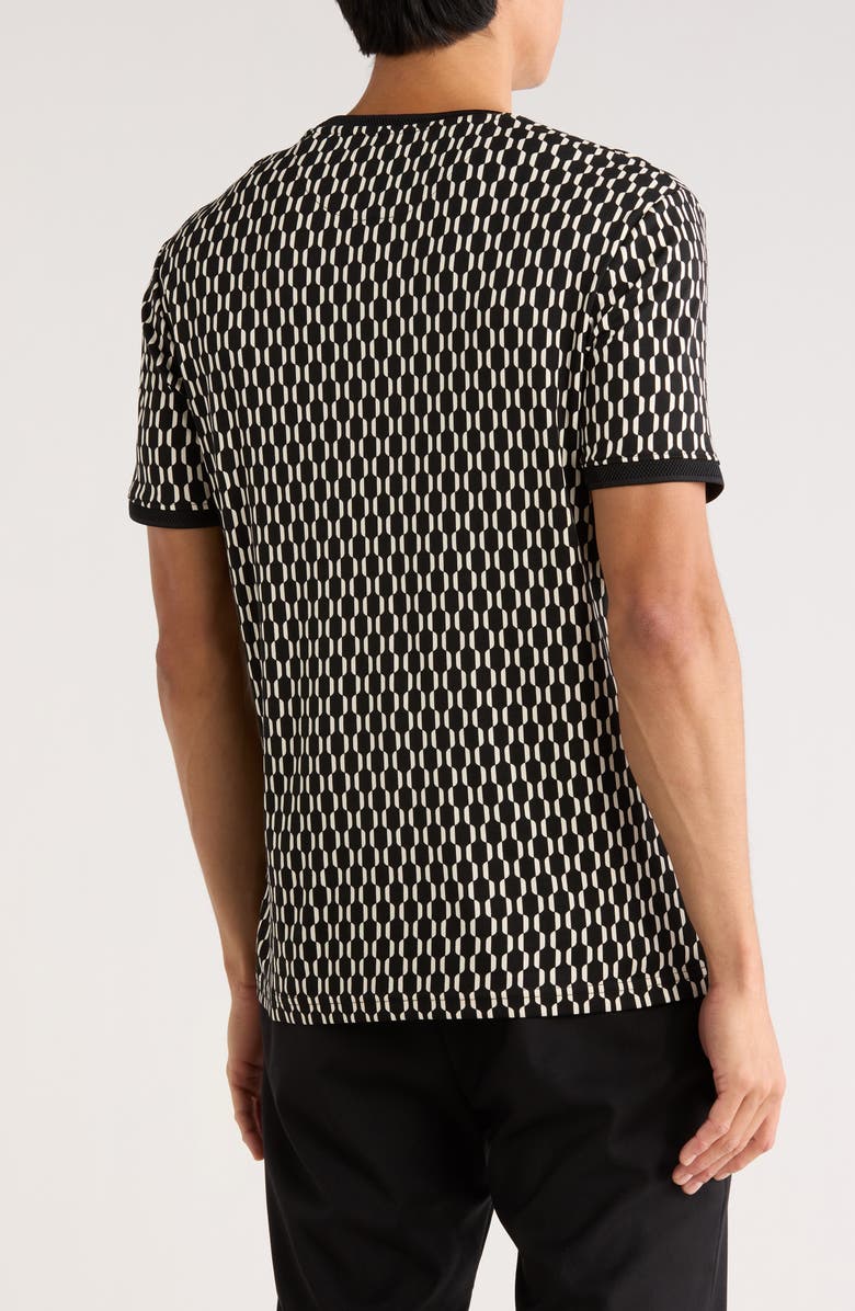 Cactus Man Geometric Crewneck Knit T-Shirt, Alternate, color, Black