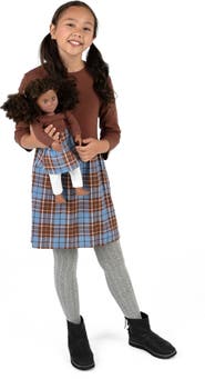 Leveret Girls Skirt Dress with Matching Doll Dress, 100% Cotton