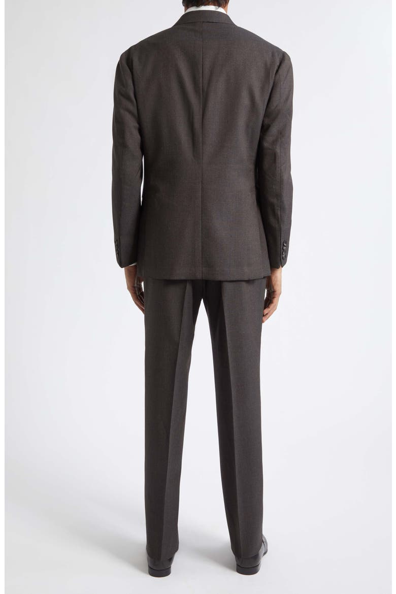 Waverly High Twist Wool Suit, Alternate, color, CHARCOAL-BROWN