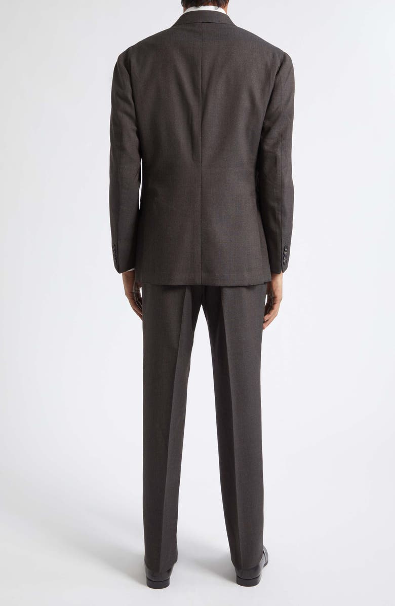 J. Mueser Waverly High Twist Wool Suit, Alternate, color, Charcoal-Brown