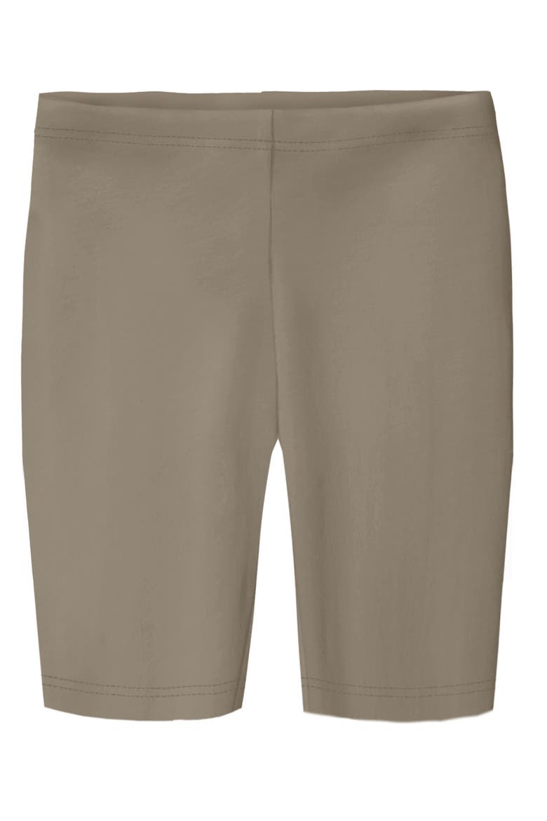 Girls 100% Soft Cotton Long Bike Shorts USA-Made, Alternate, color, Khaki