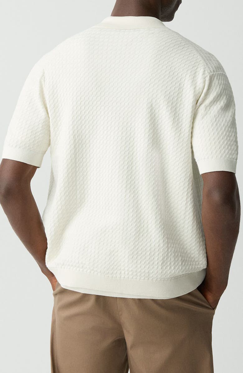 Theory Cairn Short Sleeve Organic Cotton Button-Up Shirt, Alternate, color, Eggshell