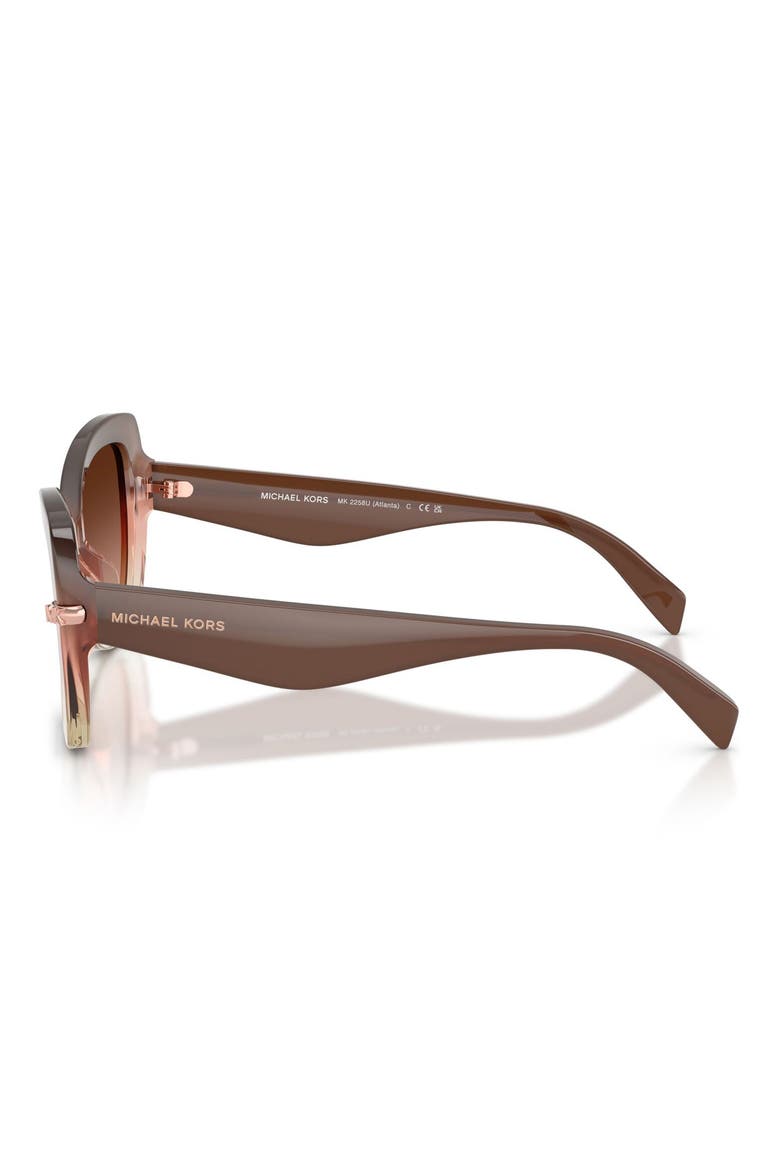 Atlanta 55mm Gradient Butterfly Sunglasses, Alternate, color, SOFT PINK GRADIENT / SOFT PINK