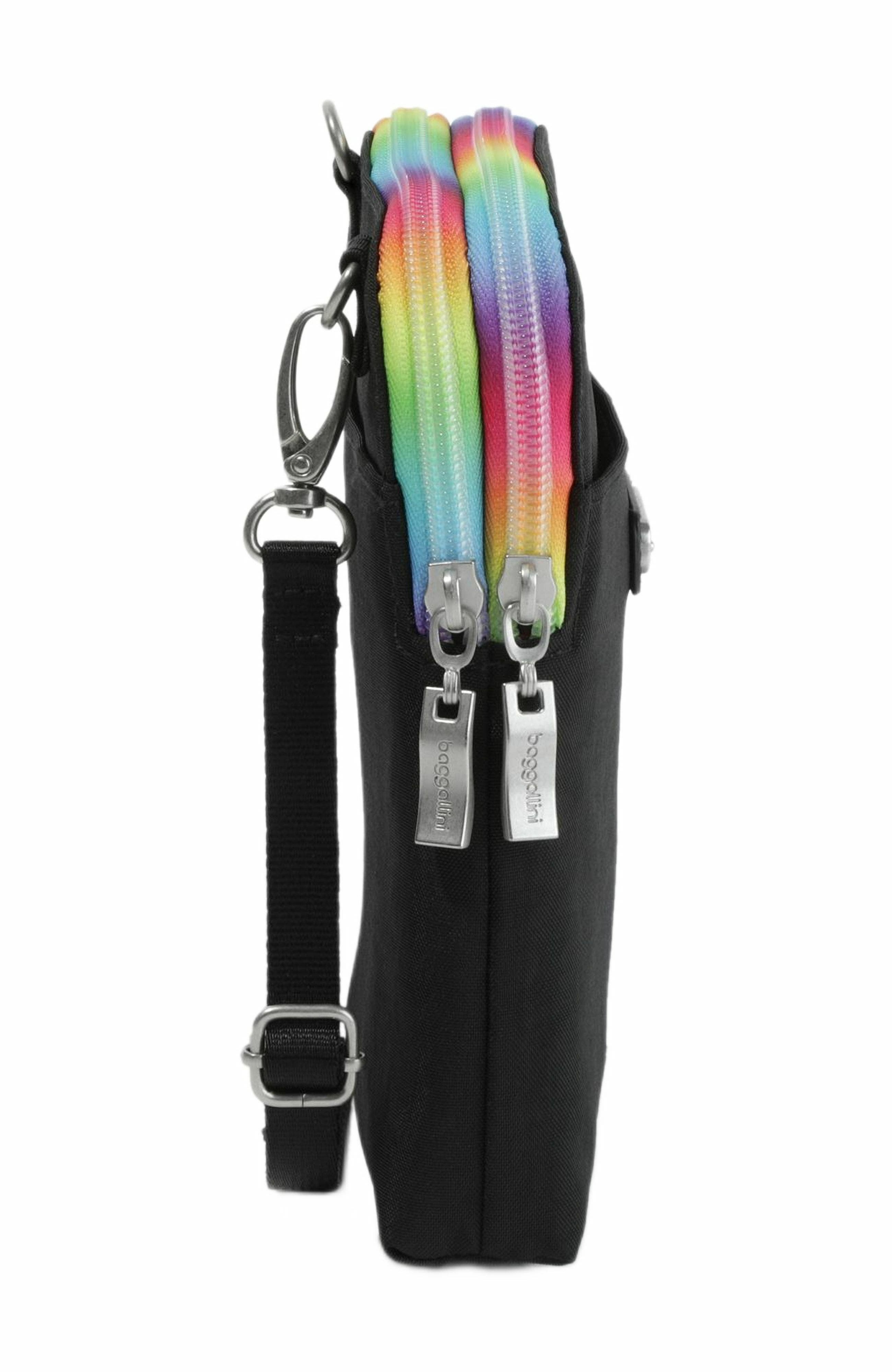 BAGGALLINI Take Two RFID Bryant Crossbody Bag, Alternate, color, Onyx Rainbow Pride