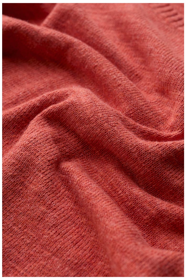 Knavock Button Back Organic Cotton & Linen Sweater, Alternate, color, CRAB CLAW