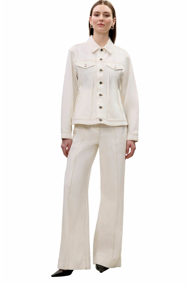Cora Denim Jacket, Main, color, EGGSHELL WASH