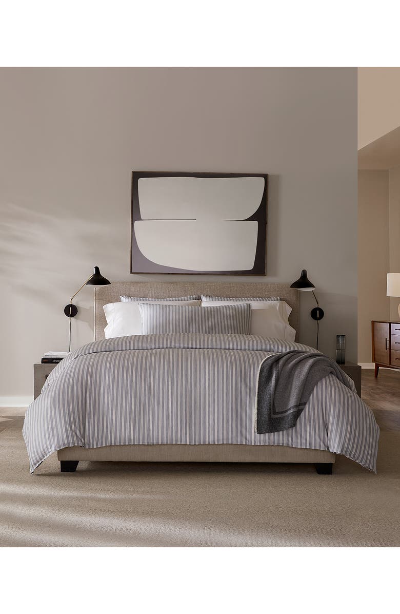 SFERRA Leranto Sateen Duvet Cover, Alternate, color, Titanium