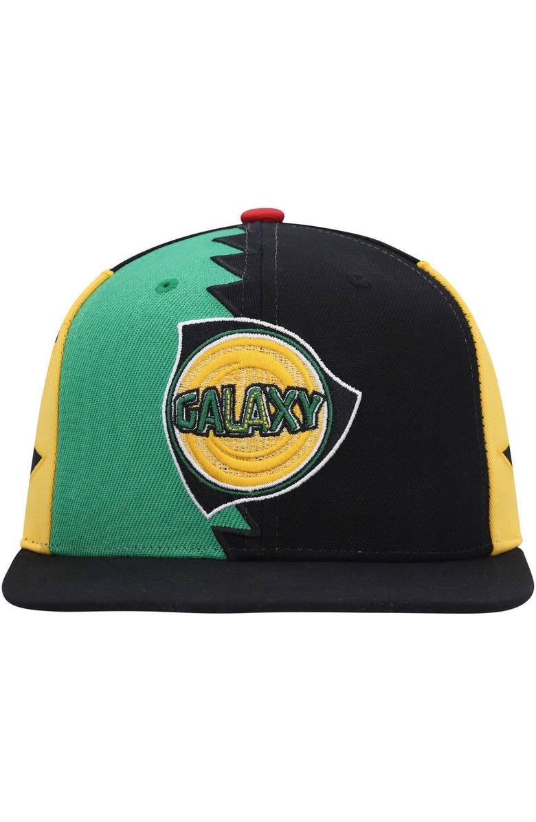Mitchell & Ness Men's Mitchell & Ness Black LA Galaxy Jersey Hook Snapback Hat, Alternate, color, Black
