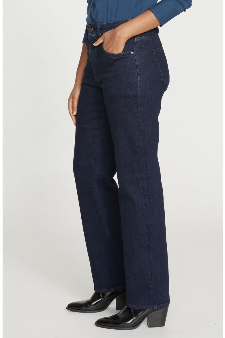 Etta High Waist Ankle Straight Leg Jeans, Alternate, color, DARK INDIGO