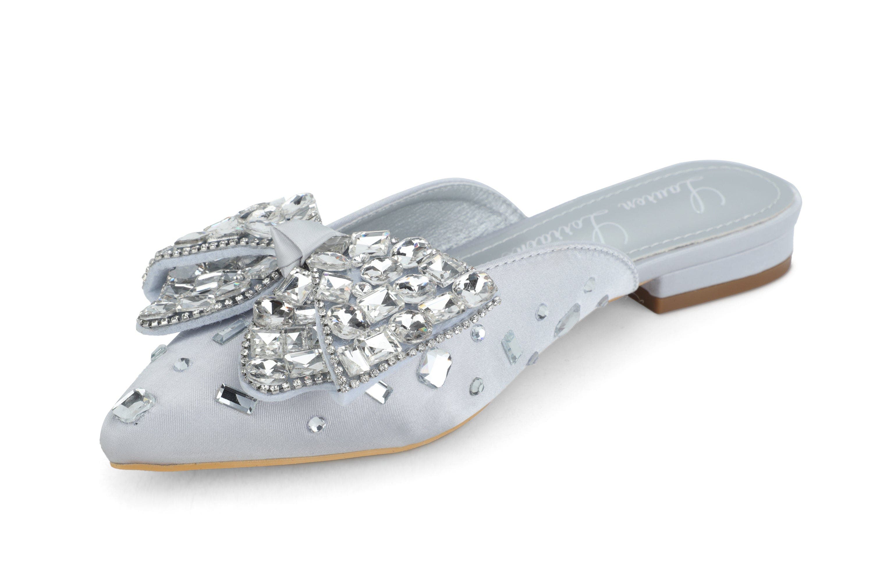 Lauren Lorraine Claire Slip-Ons, Alternate, color, Silver