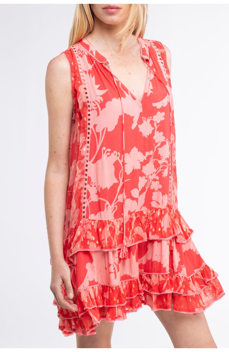 Sunday St. Tropez Maeva Cover-Up Flower Mini Dress, Alternate, color, 