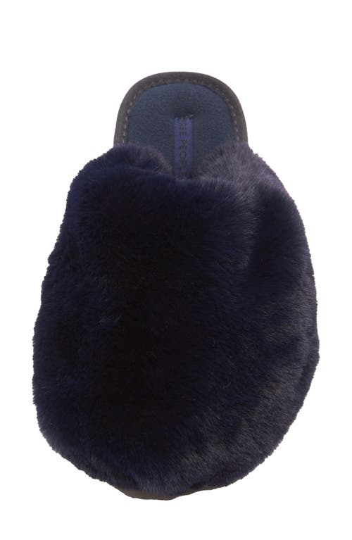 Free People Snowball Faux Fur Slipper In Blue