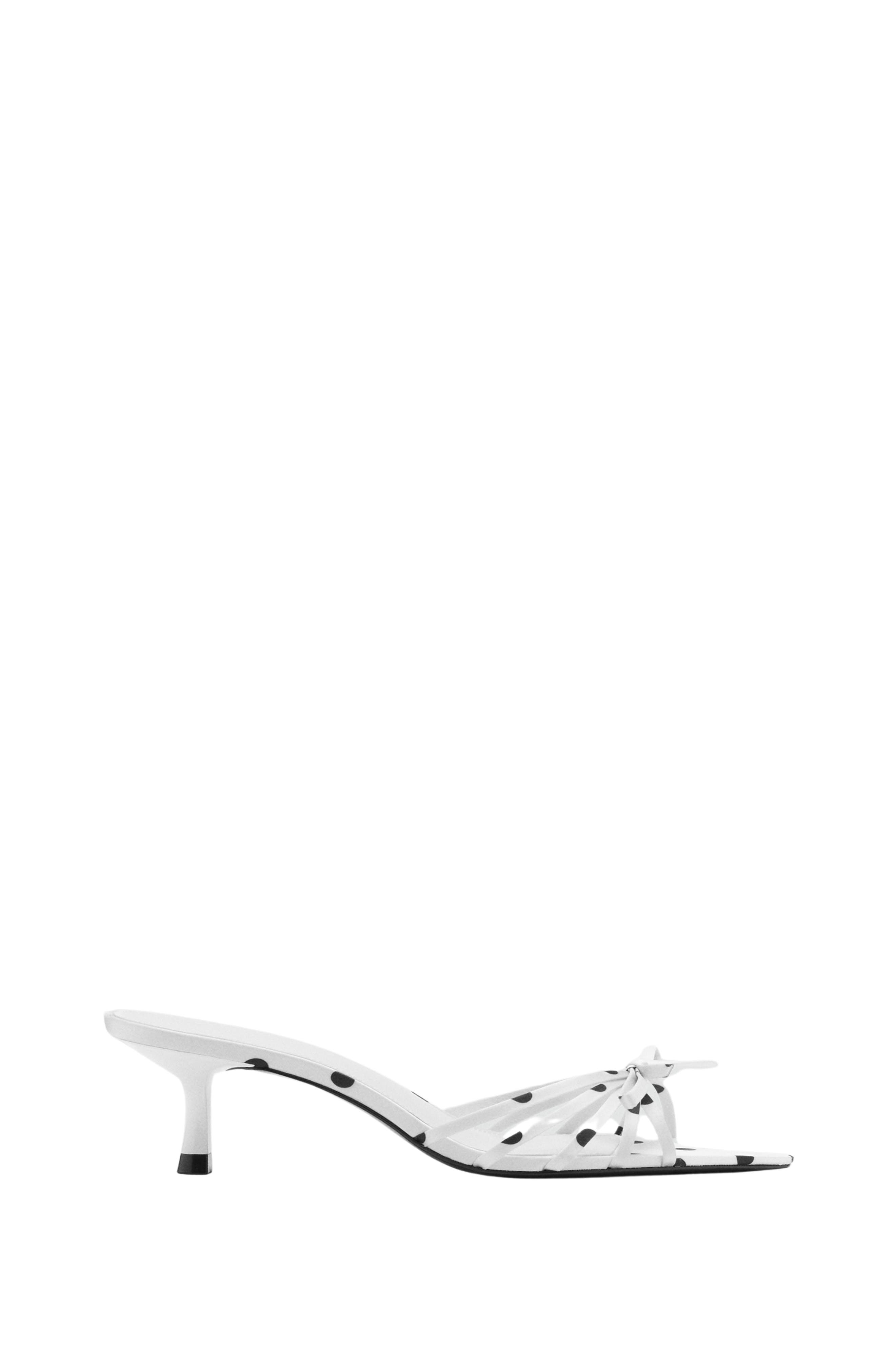 Polka Dot Strap Sandal, Alternate, color, WHITE