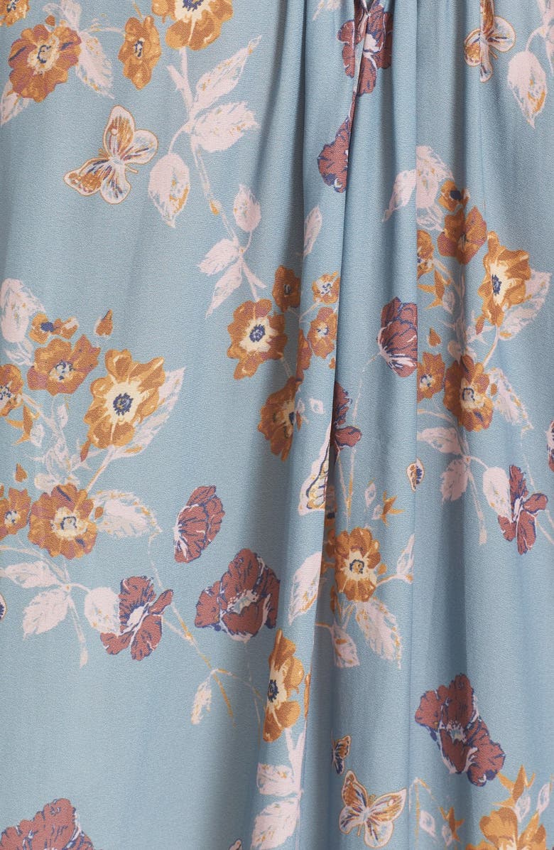 Free People Floral Print Smocked Tunic, Alternate, color,