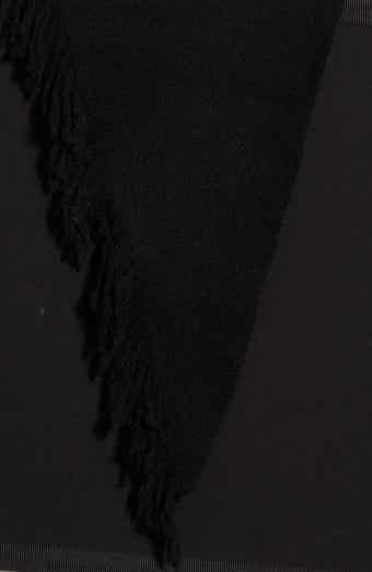 Marled Fringe Triangle Scarf