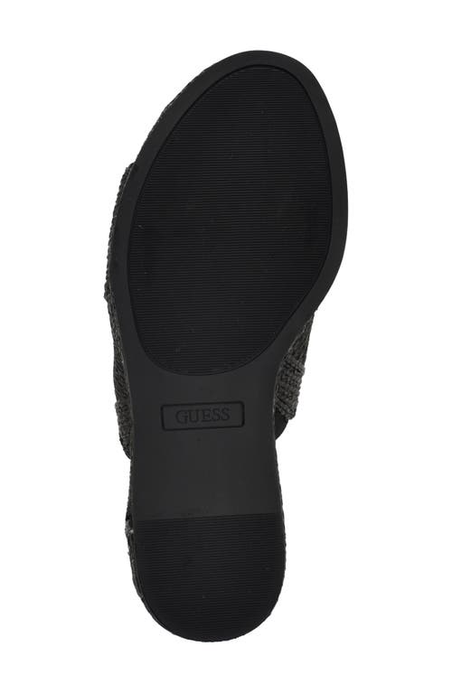 Guess Evenze Platform Wedge Sandal In Black