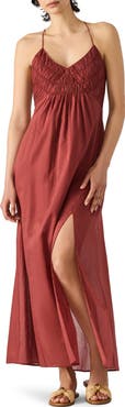 Steve Madden Brianna Side Slit Sleeveless Cotton Maxi Dress