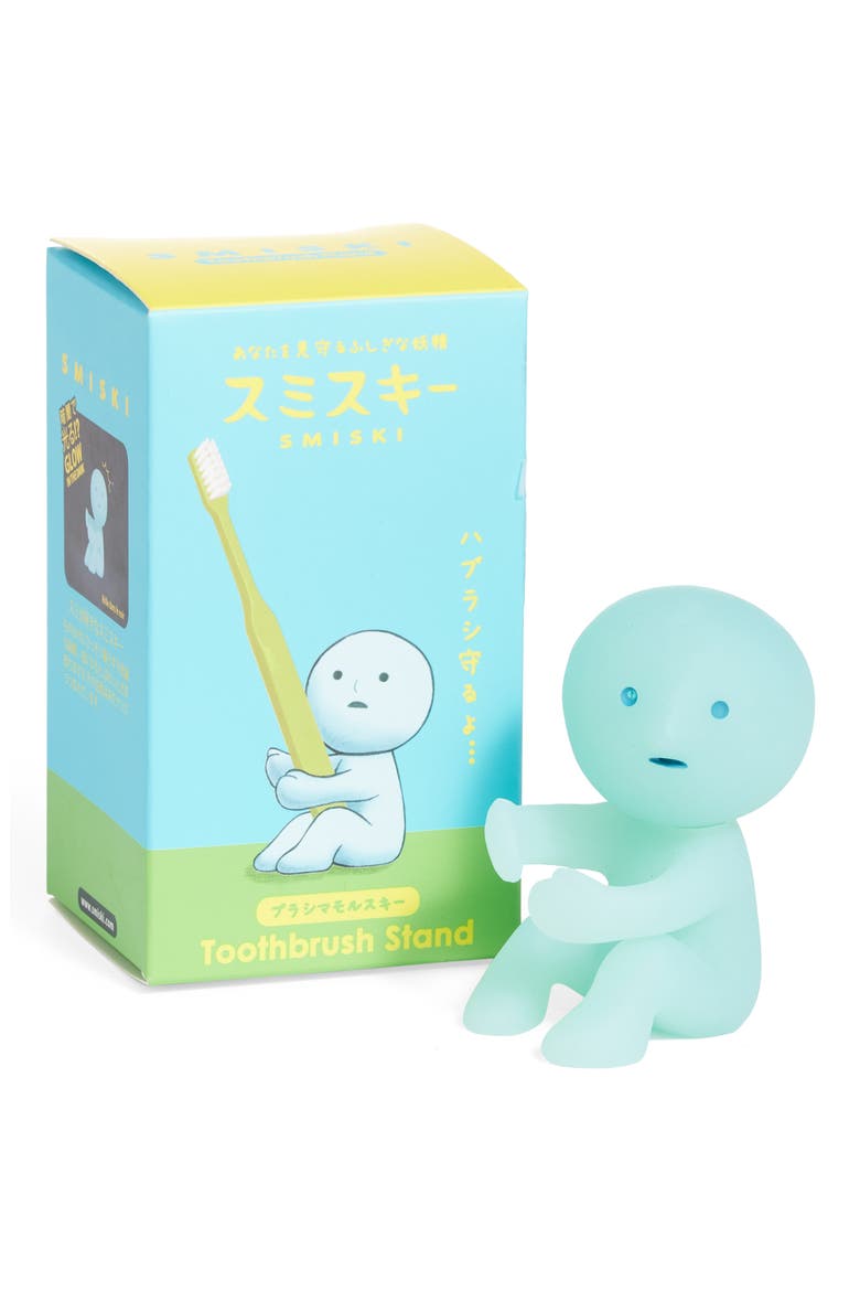 SMISKI Glow in the Dark Toothbrush Stand, Main, color, GREEN