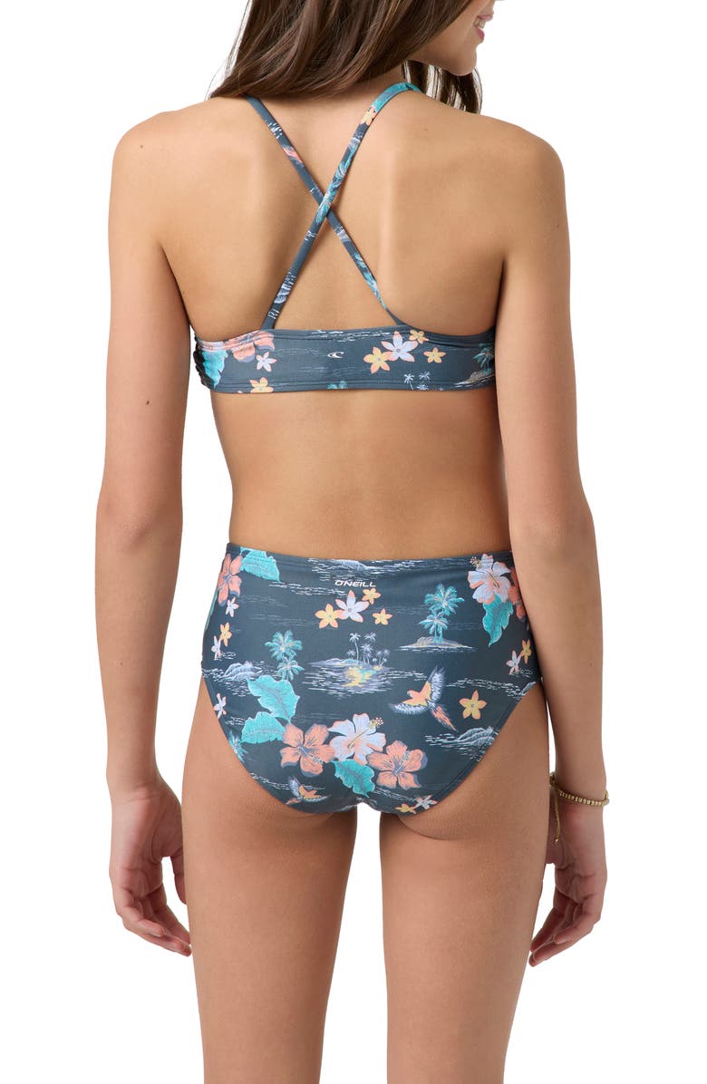 O'Neill Kids' Floral Strappy Two-Piece Swimsuit, Alternate, color,