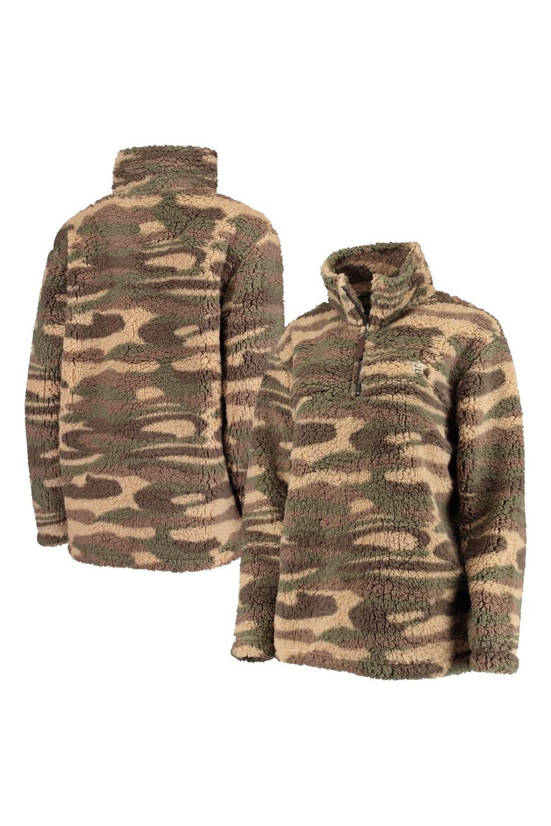 Women's G-III 4Her by Carl Banks Camo Houston Astros Sherpa Quarter-Zip Jacket, Main, color, Camo