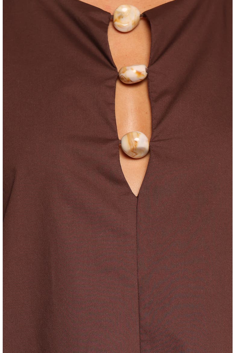 Lirael Puff Sleeve Shift Minidress, Alternate, color, ESPRESSO
