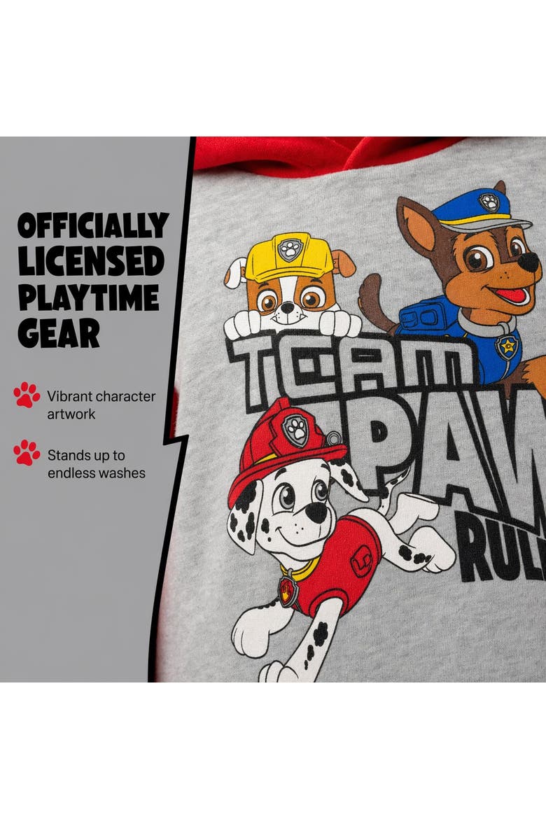 Paw Patrol 2-Piece Fleece Hoodie and Jogger Pants Set, Alternate, color, Grey Red Black